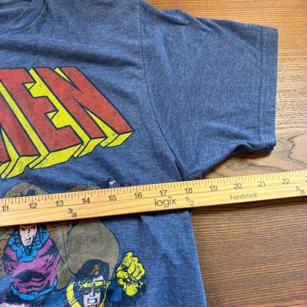 Marvel X-Men Graphic T-Shirt Mens M Gray Comic Tee Wolverine Gambit Cyclops EUC - Picture 4 of 7